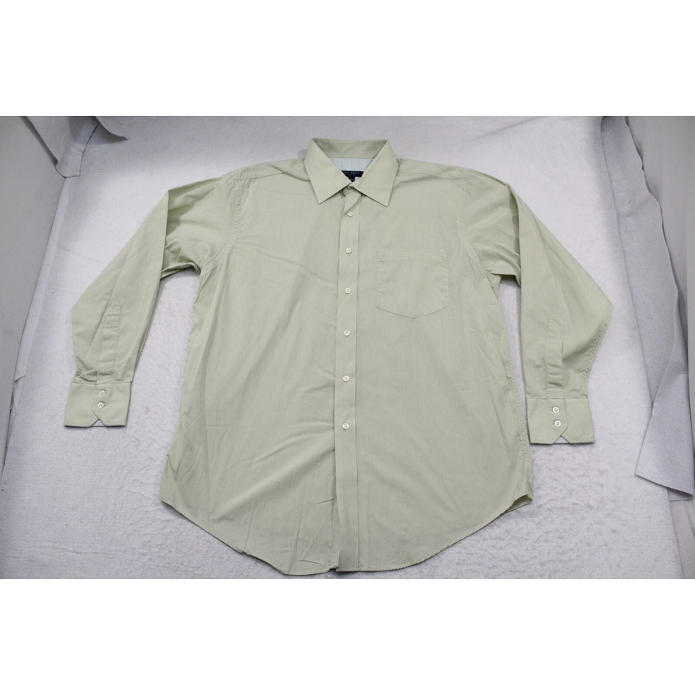 Ted Baker London Dress Shirt Light Green Long Sleeve Mens Size 17 34/35 XL - Picture 5 of 10